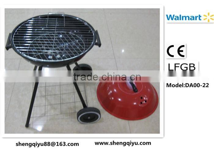 indoor/garden mini size trolley folding Easily Assembled charcoal grill for party