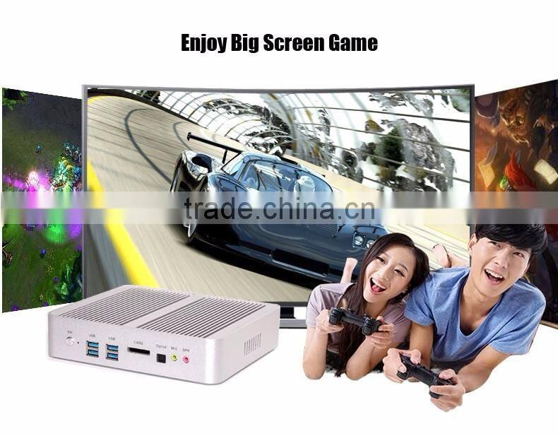 2016 Latest Fanless Mini PC 4GB RAM 64GB SSD Intel Core i3 4158u 2.0G Desktop Computer Windows 7