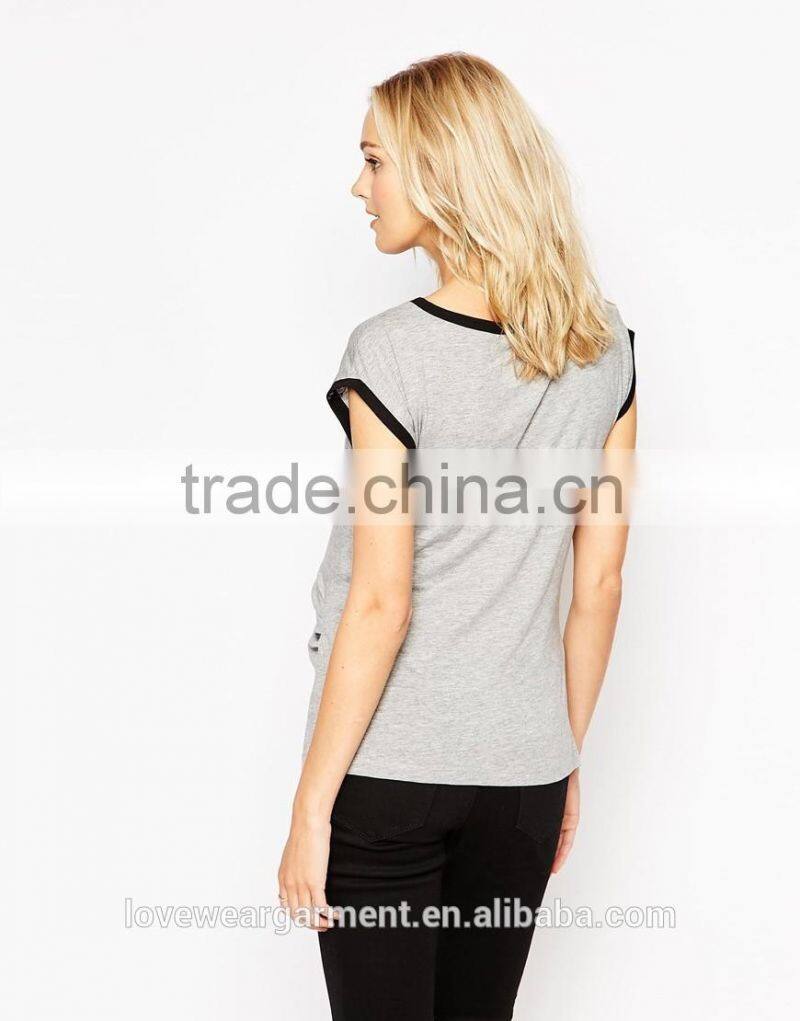 Cool summer maternity grey t shirt wholesale China