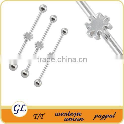 New arrival straight stainless steel industrial barbell with balls