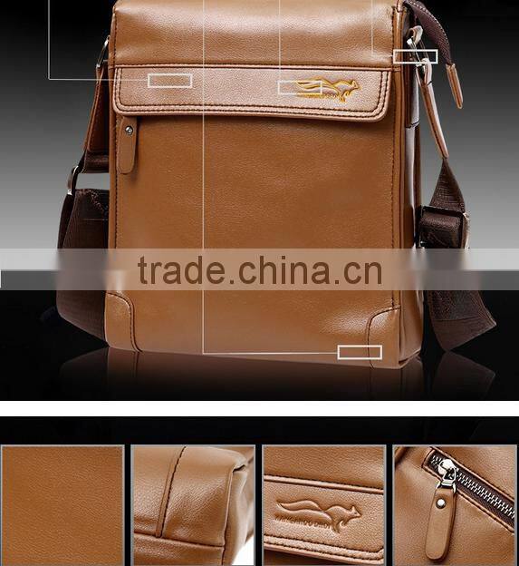 Mens laptop messenger bag genuine leather sling shoulder bag