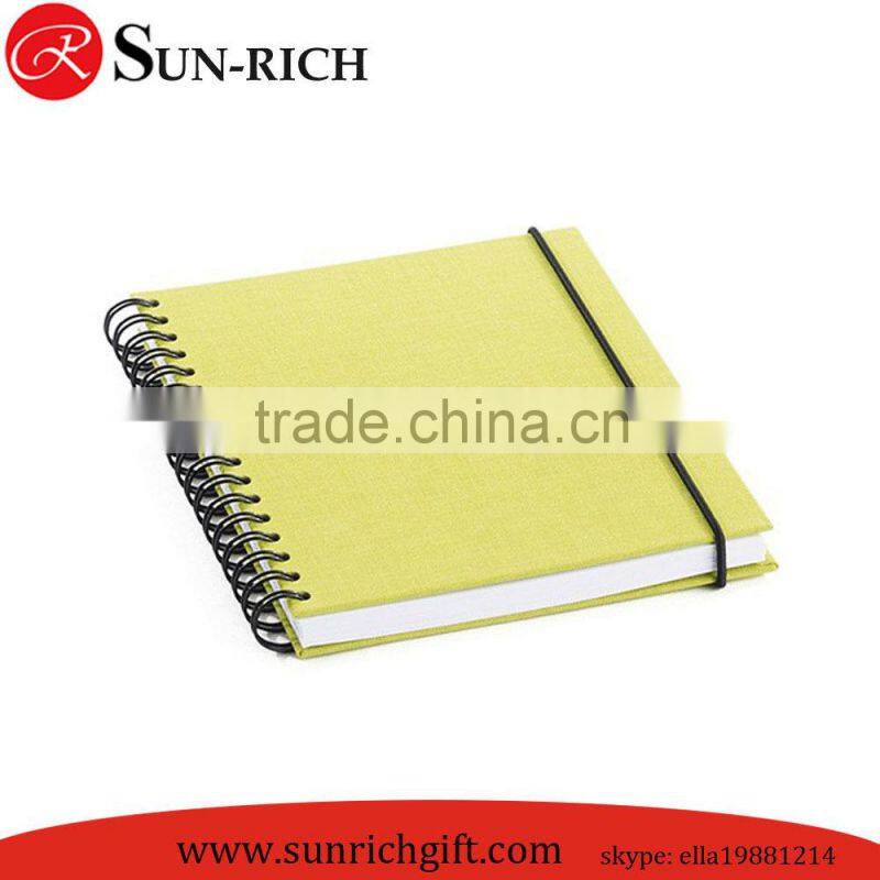 2015 New Products Black hardcover spiral journal with square grid printing cheap price wholesale