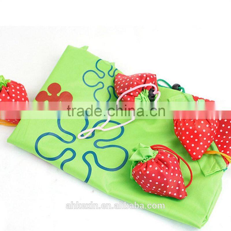 Polyester Recyle Strawberry shape shopping bag for market