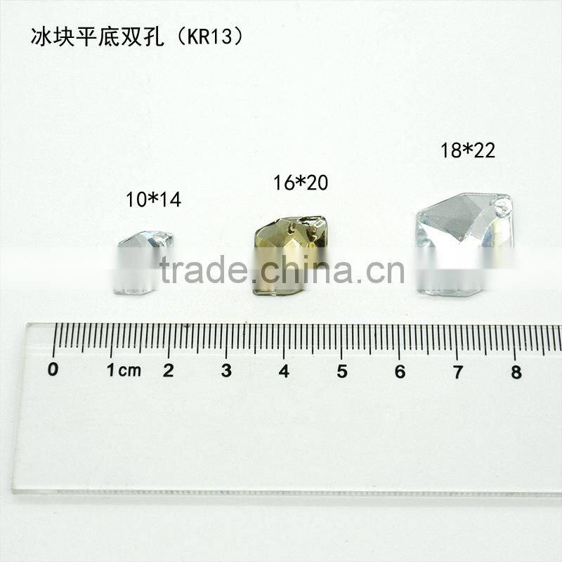 KR13 galaxy 10*14 18*22 flat back sew on acrylic rhinestones for fashion decoration, craft making, garment bags accessories