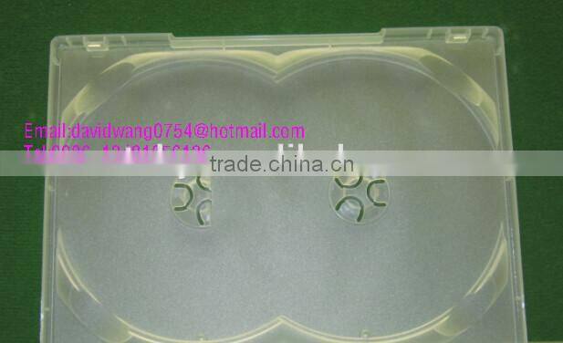 14mm Clear 3discs dvd case with smooth Film