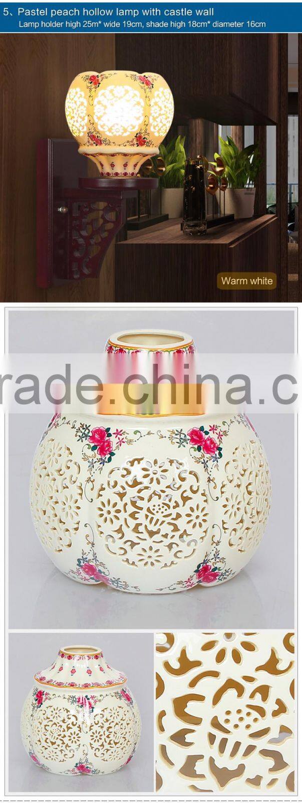 American and European Style Wall lights Antique Wall Lamp Ceramic Wood Craft Bedside Home Deco Hotel Vintage Bathroom Light