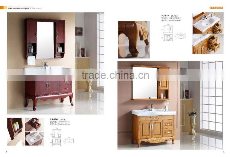 Simple design! waterpproof solid wood low price modern bathroom cabinet