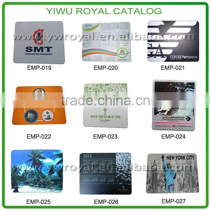 Custom Logo Printed Hard PVC Surface Best Mouse Mat