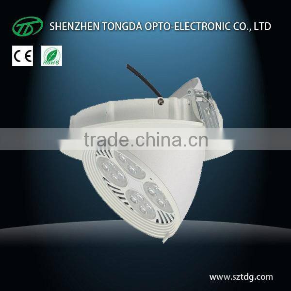 Commercial COB 7w 10w 12w led recessed swivel downlight