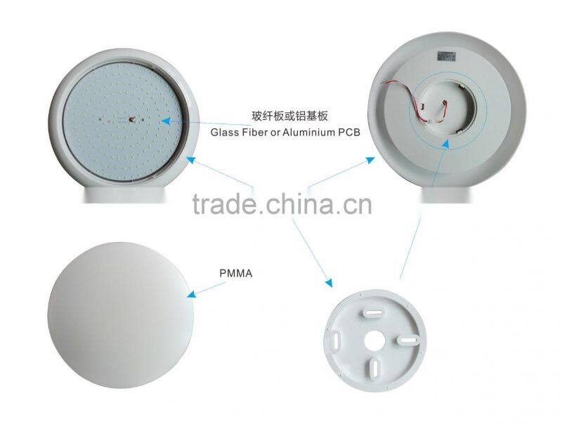 hotel room 15w round led ceiling light , AC85-265V corridor led ceiling lamp