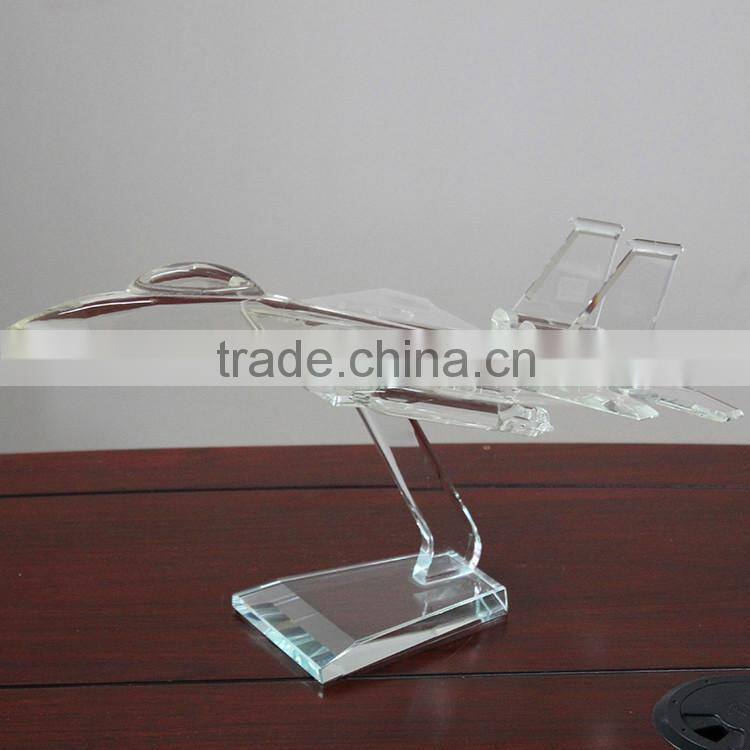 crystal glass f 16 model plane