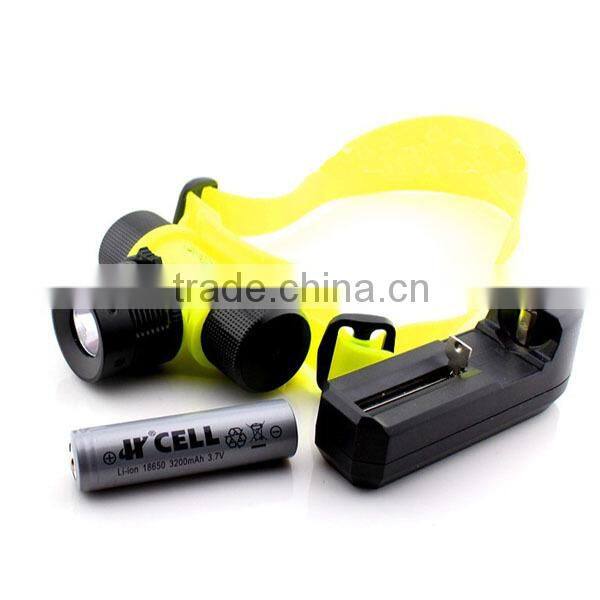 POPPAS FT50 IPX8 Waterproof Submersible Diving Lamp Headlamp For Underwater Lightin