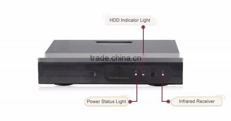 8CH ahd dvr kit with 960p indoor dome ip camera wired security system