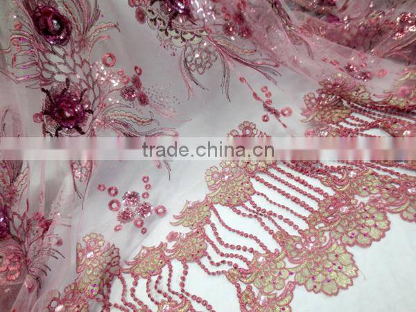fashion evening dress french lace latest fabric lace for garment weeding party