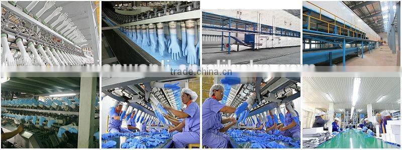 Black nitrile gloves with CE,FDA standard