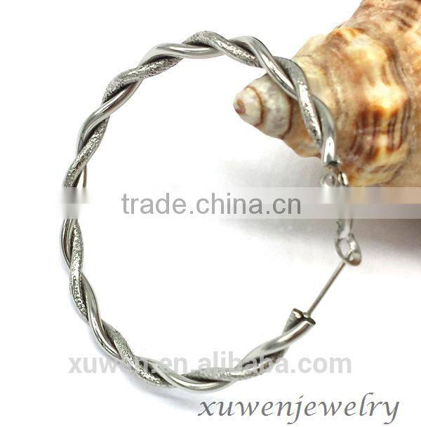 factory made twisted stainless steel turkish earrings