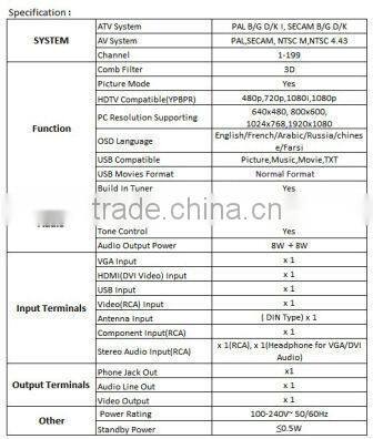 39 inch Ultra-slim smart hd E LED TV flat screen tv