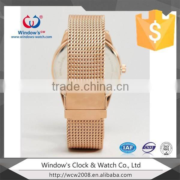 oem new design fashion girls stainless steel water resistant watch