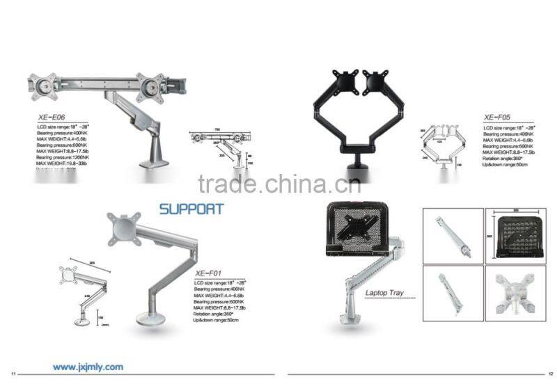 computer accessories XE-B01 360 degree rotatiom professional clamp mount single arm in desk adjustable swing Aluminium arm
