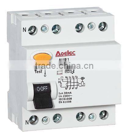 AUR1 magnetic residual current circuit breaker rccb