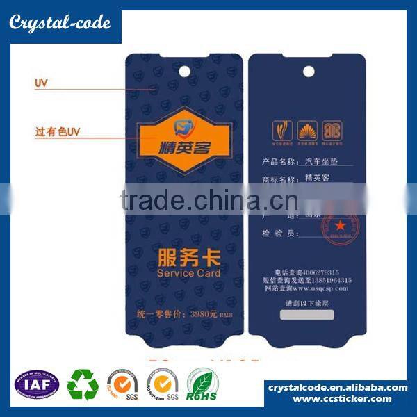 Fluorescent anti-counterfeit password scratch off sticker