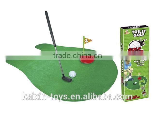 Novelty mini golf toy toilet golf
