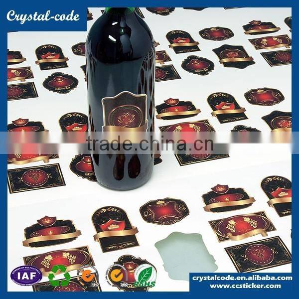 Factory price high technology adhesive private wine label