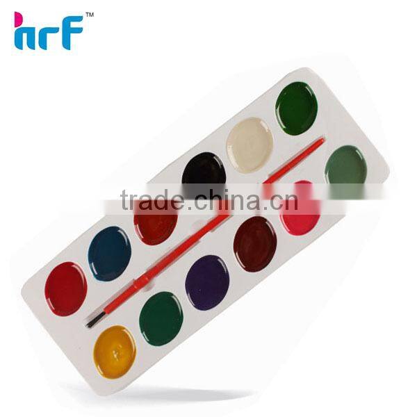 12 pcs Oval Shaped Water Color Cake with Art Brush