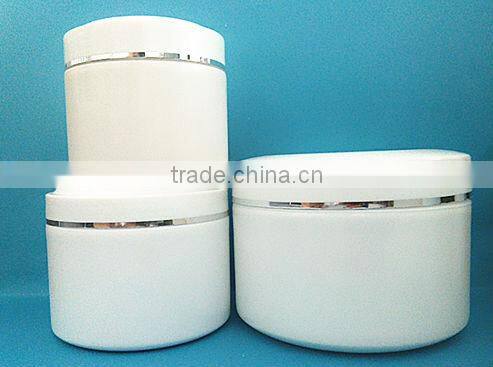 Personal care industrial use offset printing amber PET plastic jar with black cap