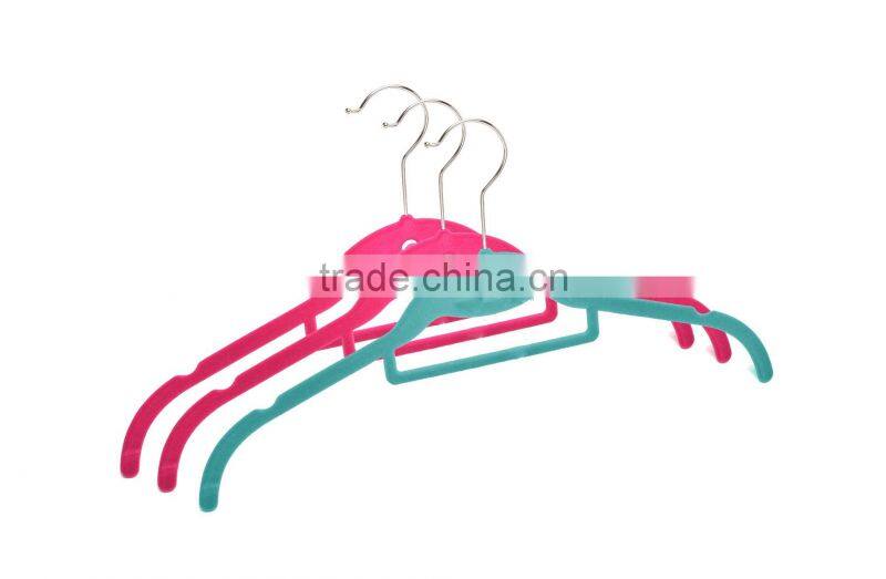 Plastic Velvet hanger clothes hanger ASDF07