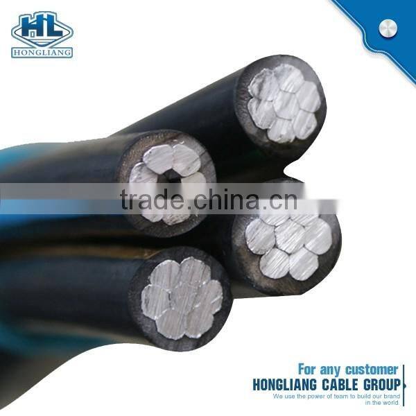 ACSR Conductor XLPE Insulated 1kV low voltage Aerial Bundled Cable ABC cable
