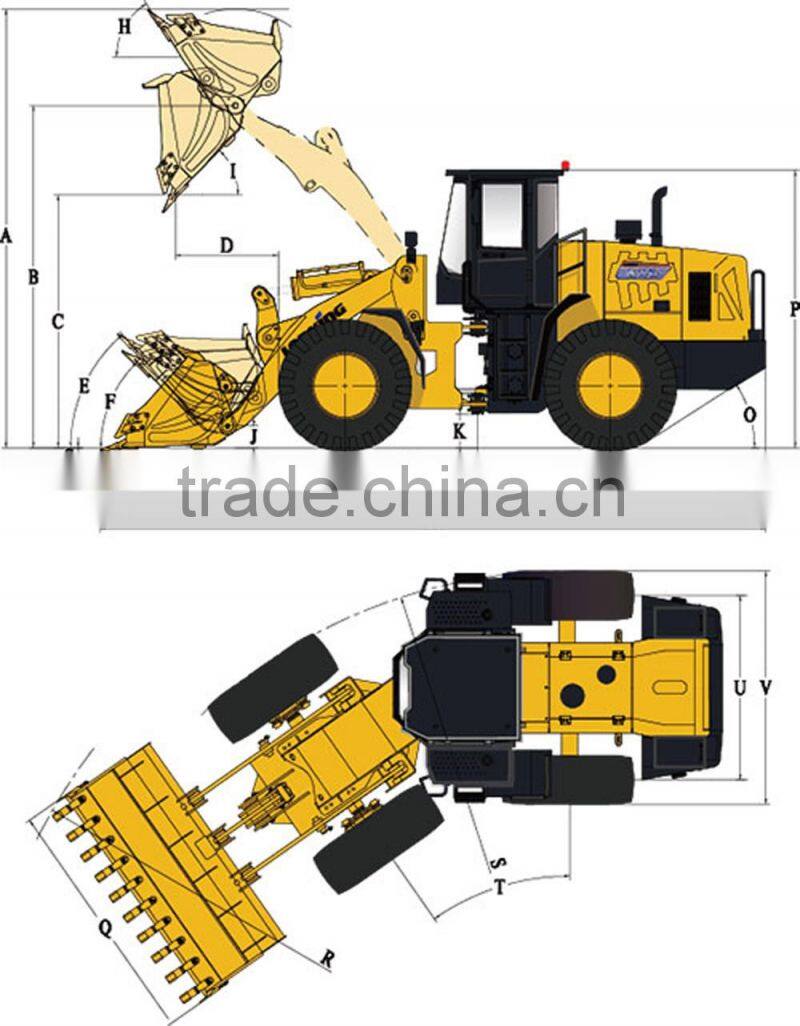 LG862 china Lonking 6 ton wheel loader price with CE