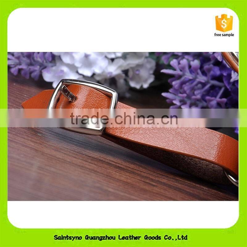 Card Holder Style Plain Genuine Leather Luggage Bag Tags 16036