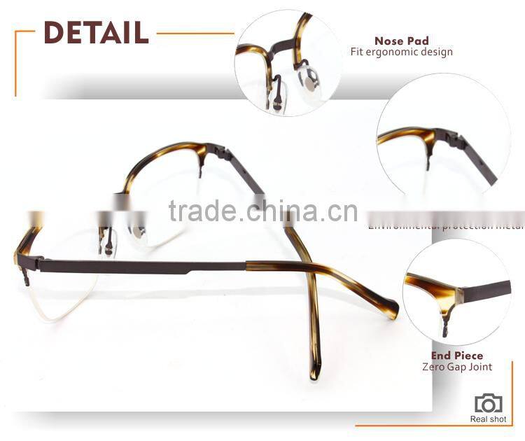 Stainless Steel Acetate Optical Eyewear Frame