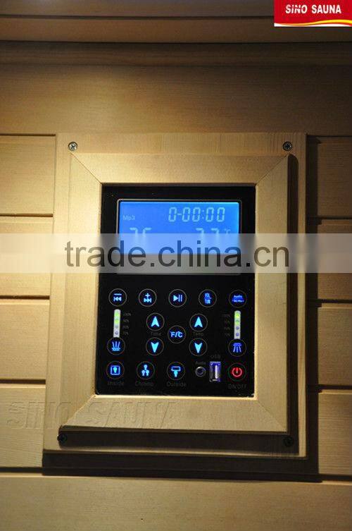 Personal steam wood sauna room for 2 person for skin beauty lay down sauna