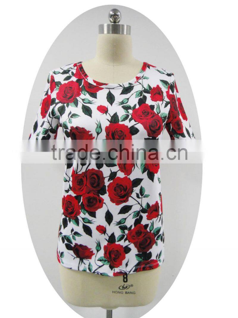 white flowers all-over printed chic top