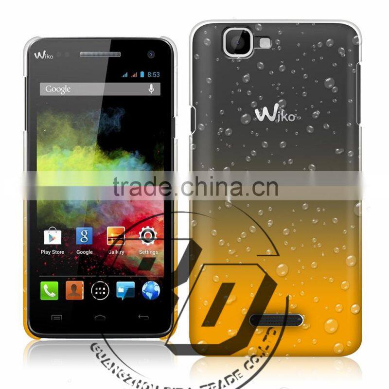 Manufacturer Wholesale Raindrops Transparent Clear Gradient PC Hard Phone Case For Wiko Rainbow hard pc case lowest price