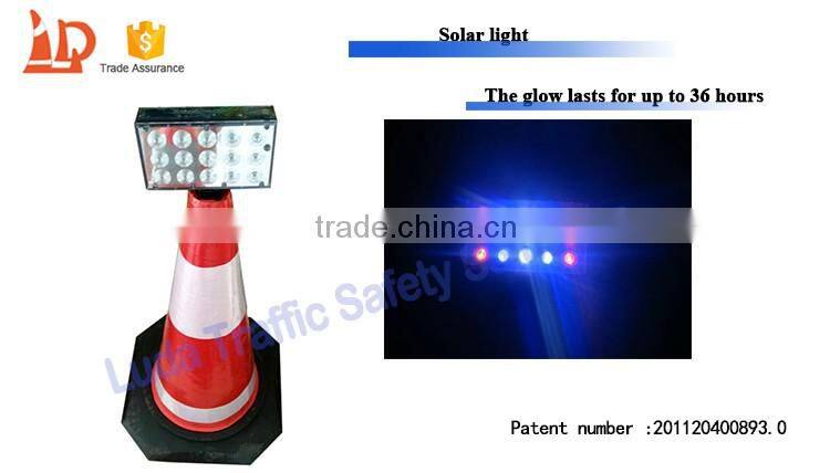 Solar powered led night lights for traffic safety