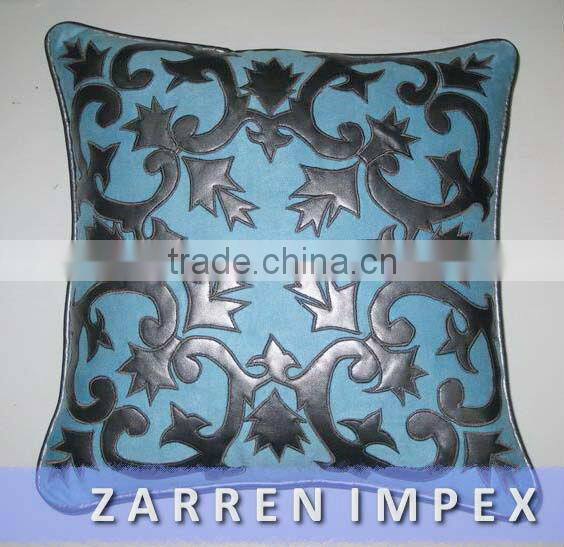 Velvet PU Patchwork Cushion Cover