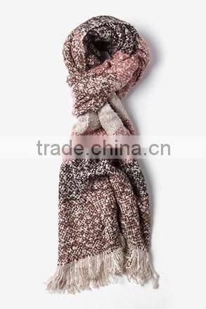 Helsinki cool burgundy, tan, and navy blue silk woolen scarfs for girls