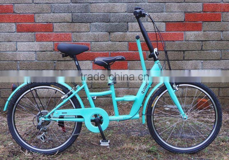 AiBIKE - Mom & Baby - 24 inch 7 speed - green brown - mom and baby bike