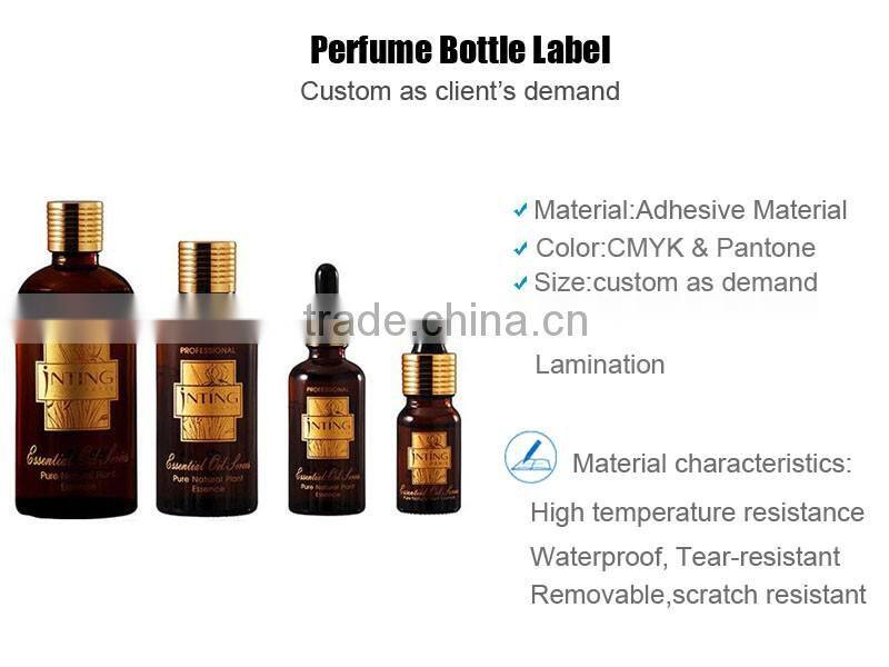 Perfume Bottle Aluminum Embossed Label Metal Sticker Printing