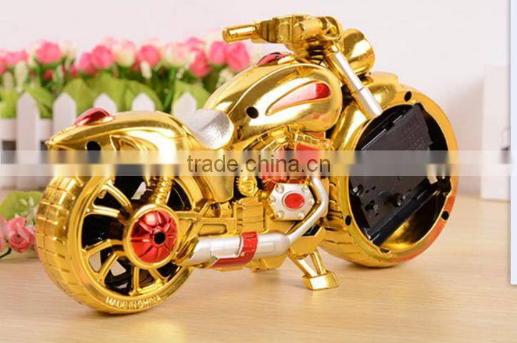 fashion home decor motorcycle table time alarm desk clock