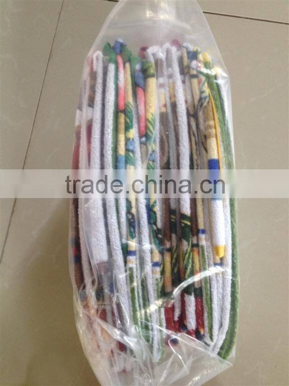 linen/ cotton pattern short waist check dye yarn waist apron