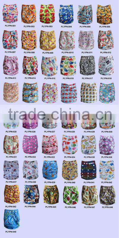 Cartoon waterproof PUL One size fits all Print Cloth Diaper