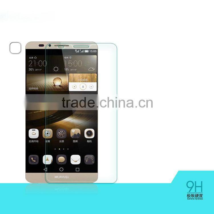 2015 hot new products,hight quality 9H hardness 2.5D round edge tempered glass screen protector for Huawei Mate 7