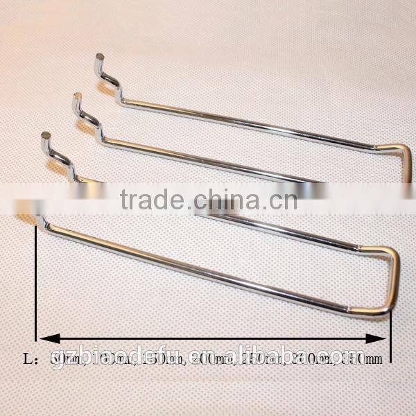 New products U shape peg board metal display pegboard hooks