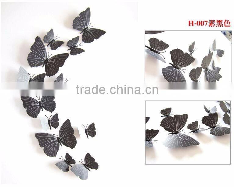 Best price all kinds PVC wall stickers butterfly 3d butterfly wall sticker For Sales
