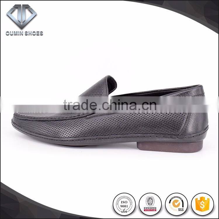 Goodyear driving shoes Injection molding high level genuine leather men shoes