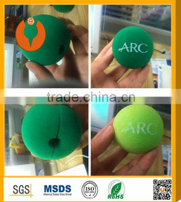 Logo Printed Green Sponge Clown Nose